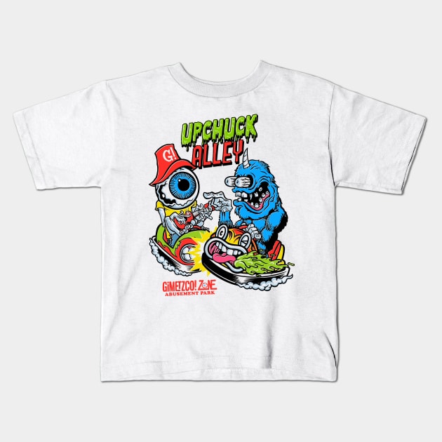 Upchuck Alley - front/back Kids T-Shirt by GiMETZCO!